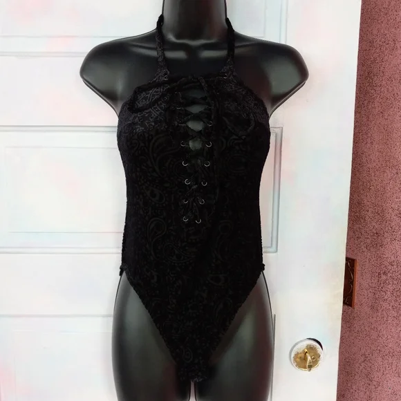 Killstar velvet bodysuit! 2 sizes, nwt in bags! Victorian Gothic super soft top! - Picture 2 of 13